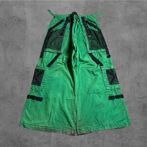 Vintage Tripp NYC Men‎ Green Grunge Archive Cargo Pants With Sick Accesories XL